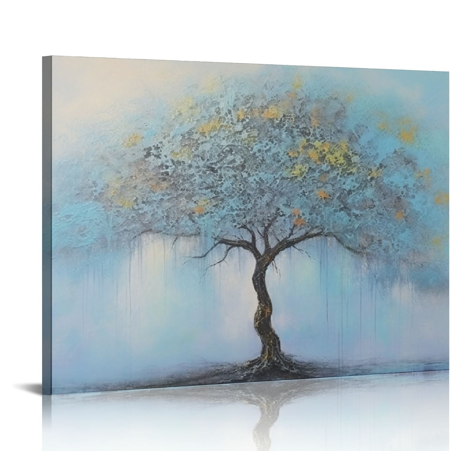 Panoramic Rolling Hills Swans Painting Canvas Wall Art Home Décor