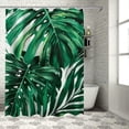 thumbnail image 1 of GOSMITH Tropical Green Leaves Summer Palm Leaf Hawaii California Tree Jungle Decor Shower Curtain for Bathroom Decoration White, 1 of 7