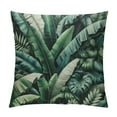thumbnail image 1 of GOSMITH  Tropical Leaves Throw Pillow Covers Green Palm Leaf Decorative Pillows Cushion Cases for Couch Sofa Bed Home Decor, 1 of 5