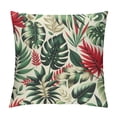 thumbnail image 1 of GOSMITH Tropical Pillow Covers Summer Hawaiian Style Coral Orange Aqua Blue Green Leaf Print Decorative Throw Pillows Outdoor Modern Decorations Pillow Cases for Couch Sofa Bed Decor, 1 of 5