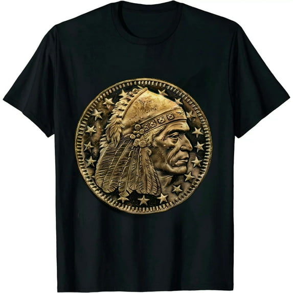 GOSMITH U.S. Coin Collecting Shirt - Indian Head Gold Coin T-Shirt