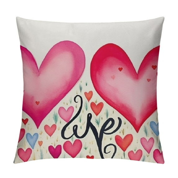 GOSMITH Valentines Day Pillow Cover Heart Love for Valentines Day Decor Outdoor Modern Farmhouse Valentine Wedding Decorative Lumbar Throw Pillows Cushion Case Decorations for Couch