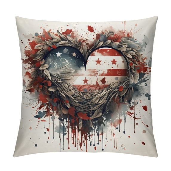 GOSMITH Valentines Day Pillow Covers Red Heart Love Holiday Decorations Throw Cushion Cases for Home Room Bed Car Sofa Couch Decor,