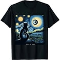 thumbnail image 1 of GOSMITH Van Gogh Starry Night Cat Total Solar Eclipse April 8, 2024 T-Shirt, 1 of 3