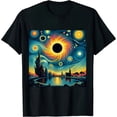 thumbnail image 1 of GOSMITH Van Gogh Starry Night Total Solar Eclipse April 8 2024 T-Shirt, 1 of 3