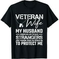 thumbnail image 1 of GOSMITH Veteran Wife Army Husband Soldier Saying Cool Military Gift T-Shirt 144774-black, 1 of 3