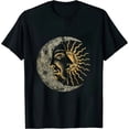 thumbnail image 1 of GOSMITH Vintage Astronomy Stars Sun Moon Planets Astronaut T-Shirt for Unisex Black, 1 of 3
