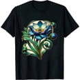 thumbnail image 1 of GOSMITH Vintage Blue Flower, Retro Minimalist, 70s Flower Power T-Shirt, 1 of 3