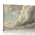thumbnail image 1 of GOSMITH  Vintage Canvas Wall Art Classical Landscape Paints Study of Clouds with a Sunset Room Decor Natural Framed, 1 of 4