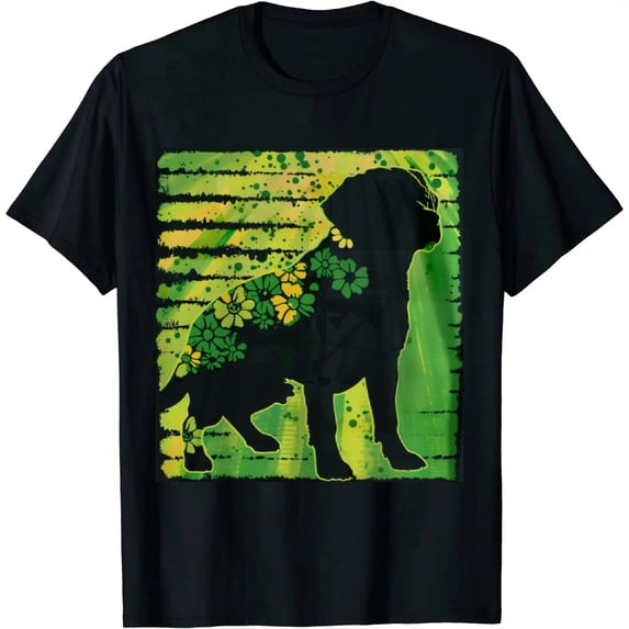 GOSMITH Vintage Dog Golden Retriever Shamrock Clover Gifts Men Women T-Shirt