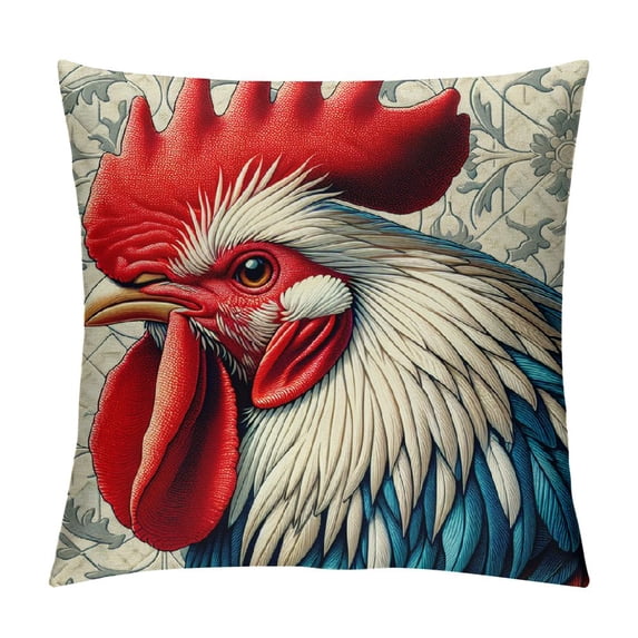 Leisuo Vintage Rooster Farmhouse Style Throw Pillow Case, Farmhouse Decor, Farmhouse Home Decor, Farmhouse Decor, Rooster Pillows Cover for Sofa Couch Bed