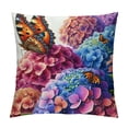 thumbnail image 1 of Leisuo Vintage Rose Flower Throw Pillow Covers With Butterfly Stamp Retro Letter Violet Cushion Cover Home Decorative Square Pillow Cases For Sofa Couch, 1 of 5