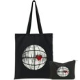 thumbnail image 1 of GOSMITH Volleyball Heartbeat As Funny Volleyball Gift Ideas 2 Pcs Canvas Tote Bags Cute Aesthetic Tote Bags with Zipper Tote Bag Black, 1 of 8