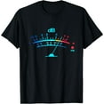 thumbnail image 1 of Leisuo Volume VU Meter Vintage Audio Engineer Recording T-Shirt 157700-black, 1 of 4