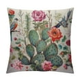thumbnail image 1 of GOSMITH Watercolor Cactus with Flowers Lumbar Throw Pillow Cover  Decorative Bedroom Living Room Rectanglar Cushion Case for Bed Sofa Couch, 1 of 5