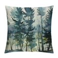 thumbnail image 1 of Leisuo Watercolor Dark Green Tree Pillow Covers Rustic Nature Forest Throw Pillow Cover Winter Christmas Decorative Pillow Cases Farmhouse Square Pillowcase for Outdoor Couch Patio, 1 of 5