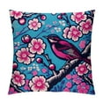 thumbnail image 1 of Leisuo Watercolor Painting Throw Pillow Covers Birds On The Tree With Spring Pink Flowers Pillow Covers Home Decorative Square Pillowcase,Couch,Bed White, 1 of 5