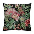 thumbnail image 1 of GOSMITH  Watercolor Vintage Rose Decorative Throw Pillow Cover Case, Peony Succulents Outdoor Pillow Cases Square Standard Cushion Covers for Sofa Couch Bed Car, 1 of 5