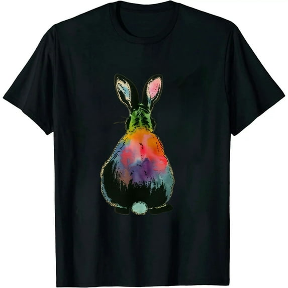 GOSMITH What Tha Fluff Funny Tie Dye Easter Bunny Egg Hunt Adult Pun T-Shirt