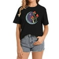 thumbnail image 1 of GOSMITH Women's Cottagecore Mushroom Moon Goblincore Mycology Naturecore T-Shirt white, 1 of 5