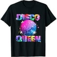 thumbnail image 1 of GOSMITH Women's Shirt 70s Themed Dancing Seventies Ball Costume T-Shirt Black Tee 131842-black, 1 of 3