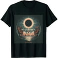 thumbnail image 1 of GOSMITH Womens Hello Darkness My Old Friend Solar Eclipse April 08, 2024 T-Shirt, 1 of 3