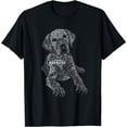thumbnail image 1 of GOSMITH Yellow Chocolate Black Labrador Retriever - Caligram Style T-Shirt 97984-black, 1 of 3