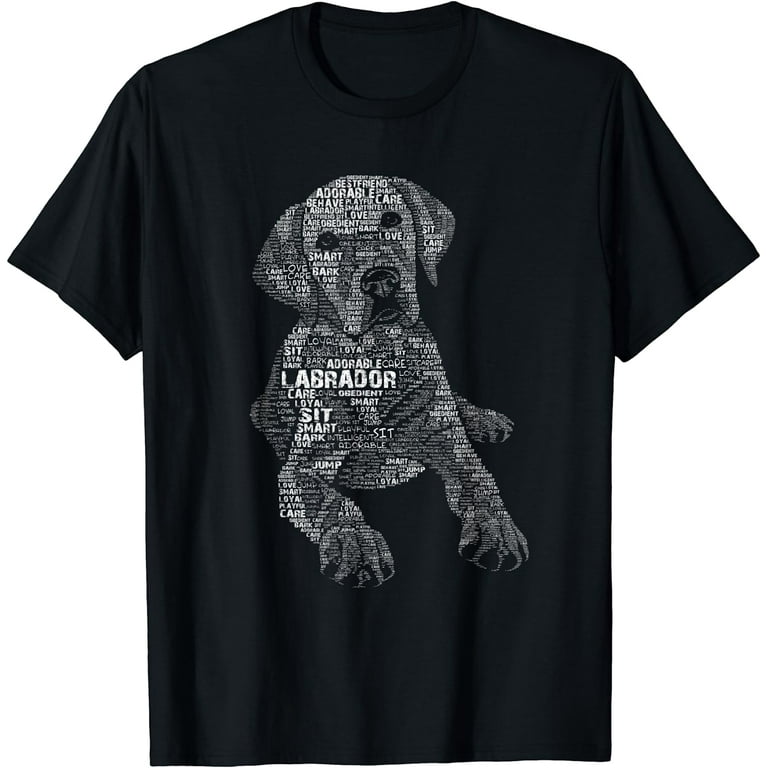 Yellow Chocolate Black Labrador Retriever - Caligram T Shirt Yellow Chocolate Black Labrador Retriever - Caligram T Shirt