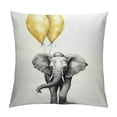 thumbnail image 1 of GOSMITH  Yellow Style Pillowcase Inspirational Quote Words Animal Fruit Pattern Home Decorative Super Soft Throw Pillow Case Cushion Cover(Elephant with Balloon), 1 of 5