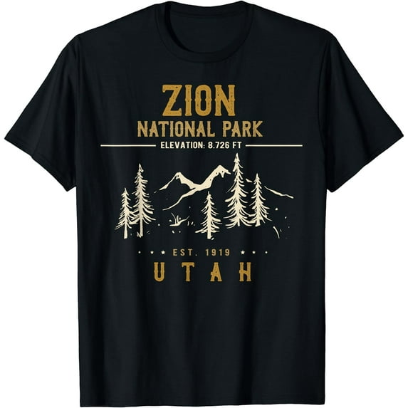 GOSMITH Zion National Park Shirt, US Nationalpark In Utah T-Shirt 149814-black