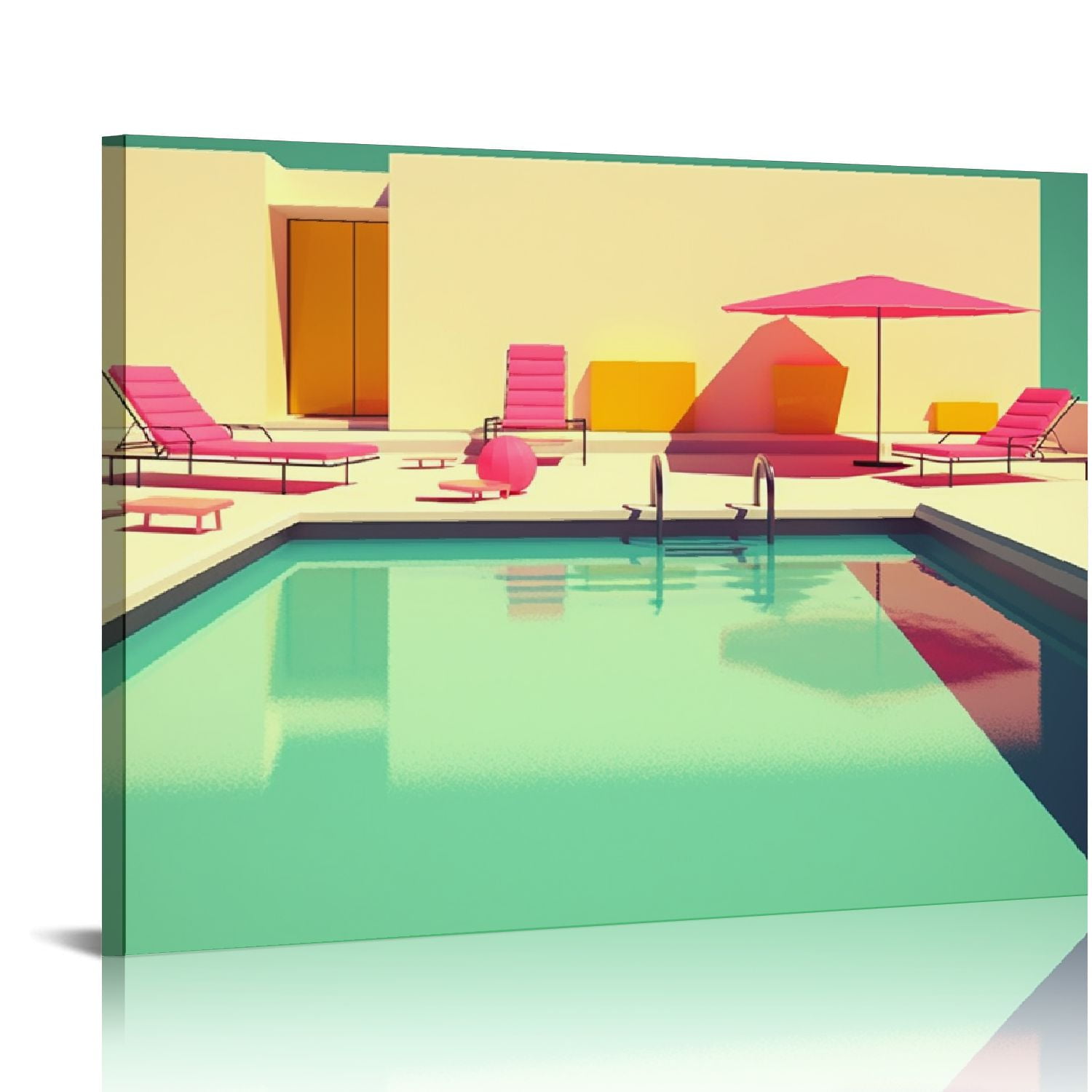 GOSMITH cocktail canvas wall art,Mermaid Bathroom Decor,Swimming Pool ...
