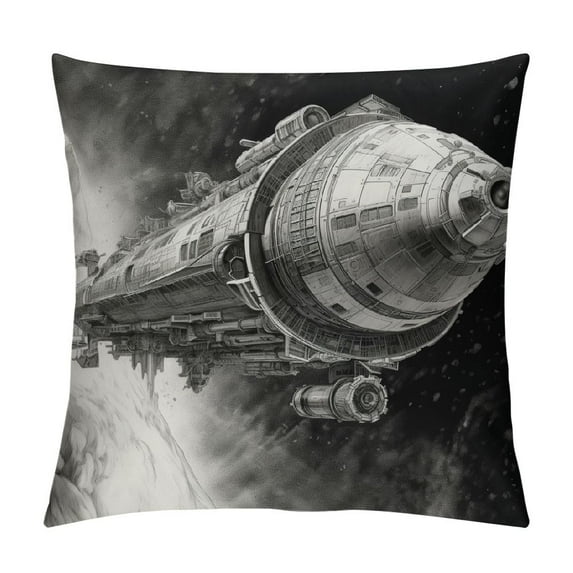 GOSMITH Outer Space Throw Pillow Covers Astronaut Moon Space Universe Decorative Pillow Case Square Lovely Spaceman Cushion Cover Linern Decor Sofa Bed Kids