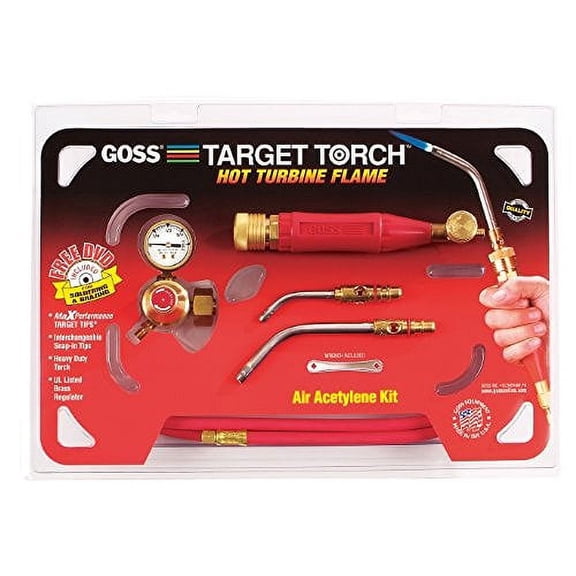 Goss KX-4B Soldering Brazing Torch Kit for"B" Acetylene Tanks with GA-5 and GA-14 Target Tips and Hot Turbine Flame
