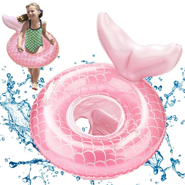 GOSUN Mermaid Baby Swimming Float, Inflatable Swim Ring for Toddler