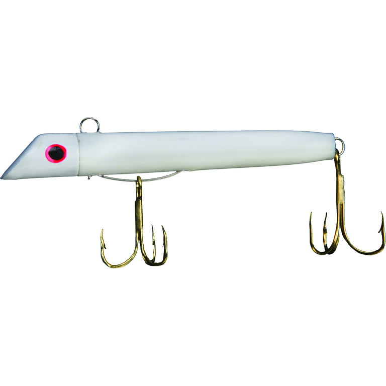 GOT-CHA 100 Series Fishing Plug Lure, White w/ Red Head, 3, 1
