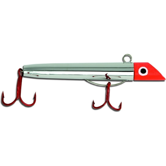 GOT-CHA 500 Series Plug Fishing Lure, Silver w/ Red Head, 1 Ounce