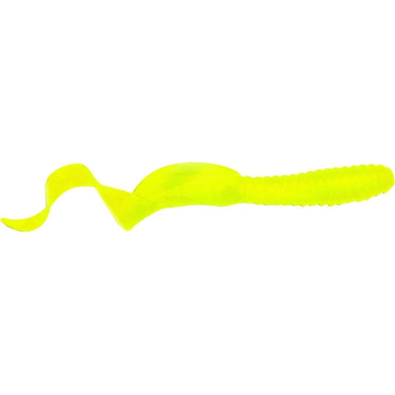 GOT-CHA Curltail Grub Fishing Lure, 6", 20pk, Chartreuse