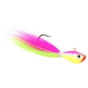 GOT-CHA FBLE38-10 Got-Cha Round head flat back Live Eye jig 3/8oz Chartreuse, 5 pack