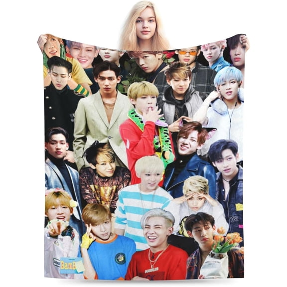 GOT7 Bambam Blanket Soft and Comfortable Warm Fleece Throw Blankets Carpet Rug Decoration Gift for Decor Room Dormitory Picnic Yoga Sofa Camping Travel All Season
