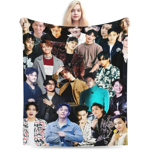 GOT7 Jay B Blanket Soft and Comfortable Warm Fleece Throw Blankets Carpet Rug Decoration Gift for Decor Room Dormitory Picnic Yoga Sofa Camping Travel All Season
