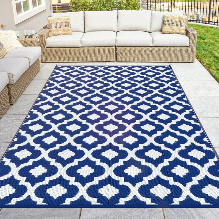 GOTGELIF 5'x8' Outdoor Rugs Outside Patio Mat Reversible RV  Camping Rug Picnic