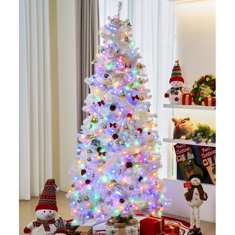 White led tree with changeable holiday selling decor included