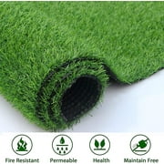 GOTGELIF Artificial Grass Mats Lawn Carpet,Indoor Outdoor Landscape,Fake Faux Turf Rug,0.5x2m