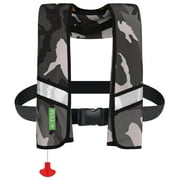GOTGELIF Automatic Inflatable Life Jacket with Reflectors Safety Adult Life Jacket PFD Survival Buoyancy Life Vest for Boating Fishing Sailing Kayaking Surfing Paddling (Max Waist Size: 50'')