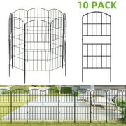 GOTGELIF® Garden Fence 10 Pack ,36in (H) x 11ft (L) Metal Fence,Rustproof Decorative Fence,Animal Wire Fence,Wrought Iron Fence, Outdoor Picket Fencing No-Dig for Yard, Lawn and Patio Borders