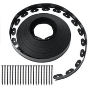 GOTGELIF Landscape Edging 2inch Tall, 40/100ft No-Dig Landscape Edging Border with 60/120 Spikes Plastic Black Garden Edging for Landscaping