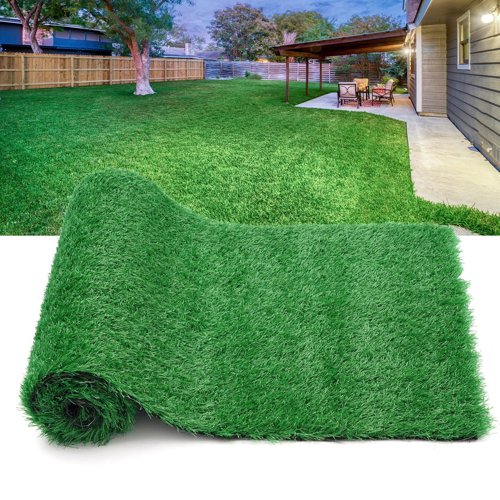 GOTGELIF Outdoor Artificial Grass Rug 1.64x6.6 FT Faux Grass Outdoor Rug Patio Mat Indoor