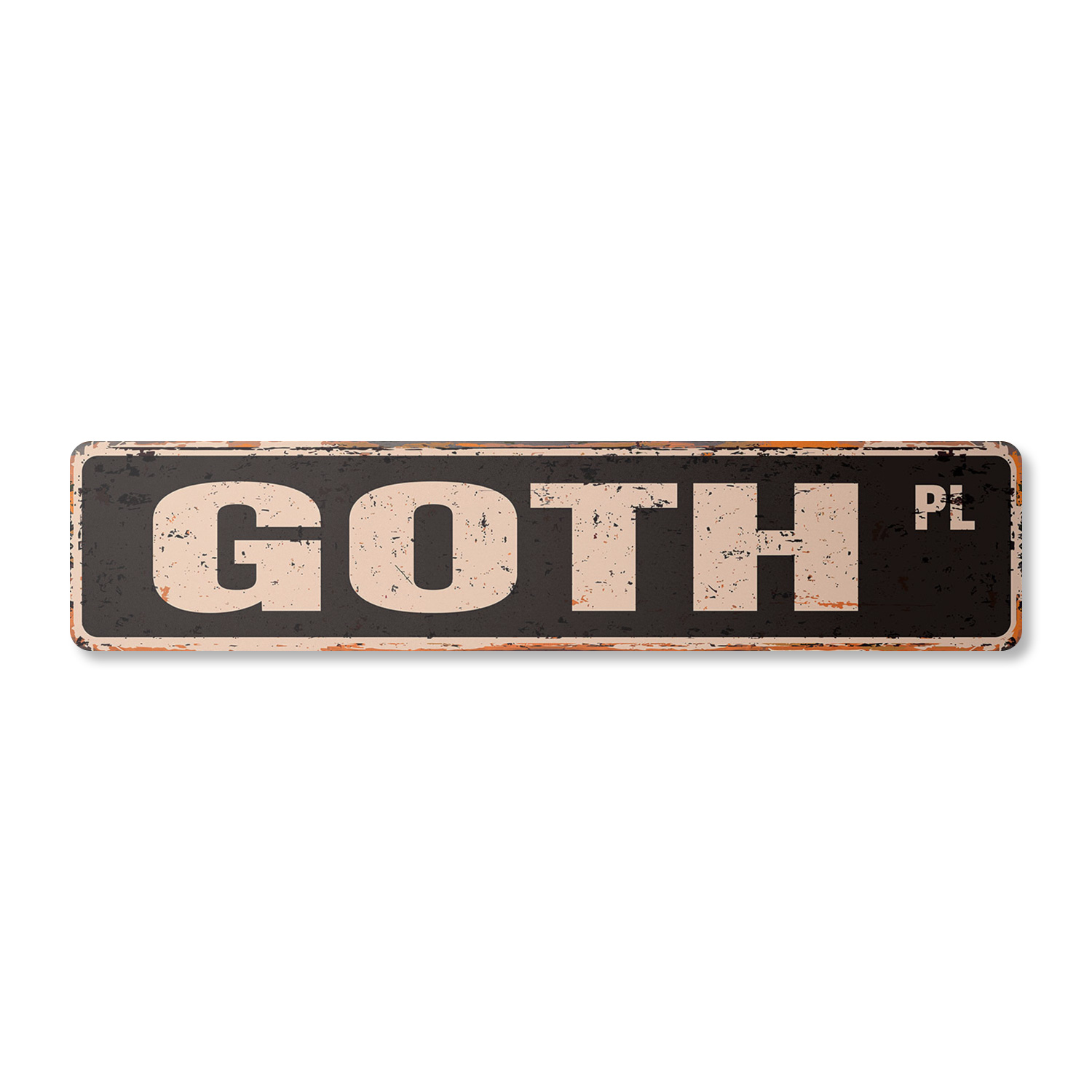 GOTH Vintage Plastic Street Sign gothic rock music fashion punk ...