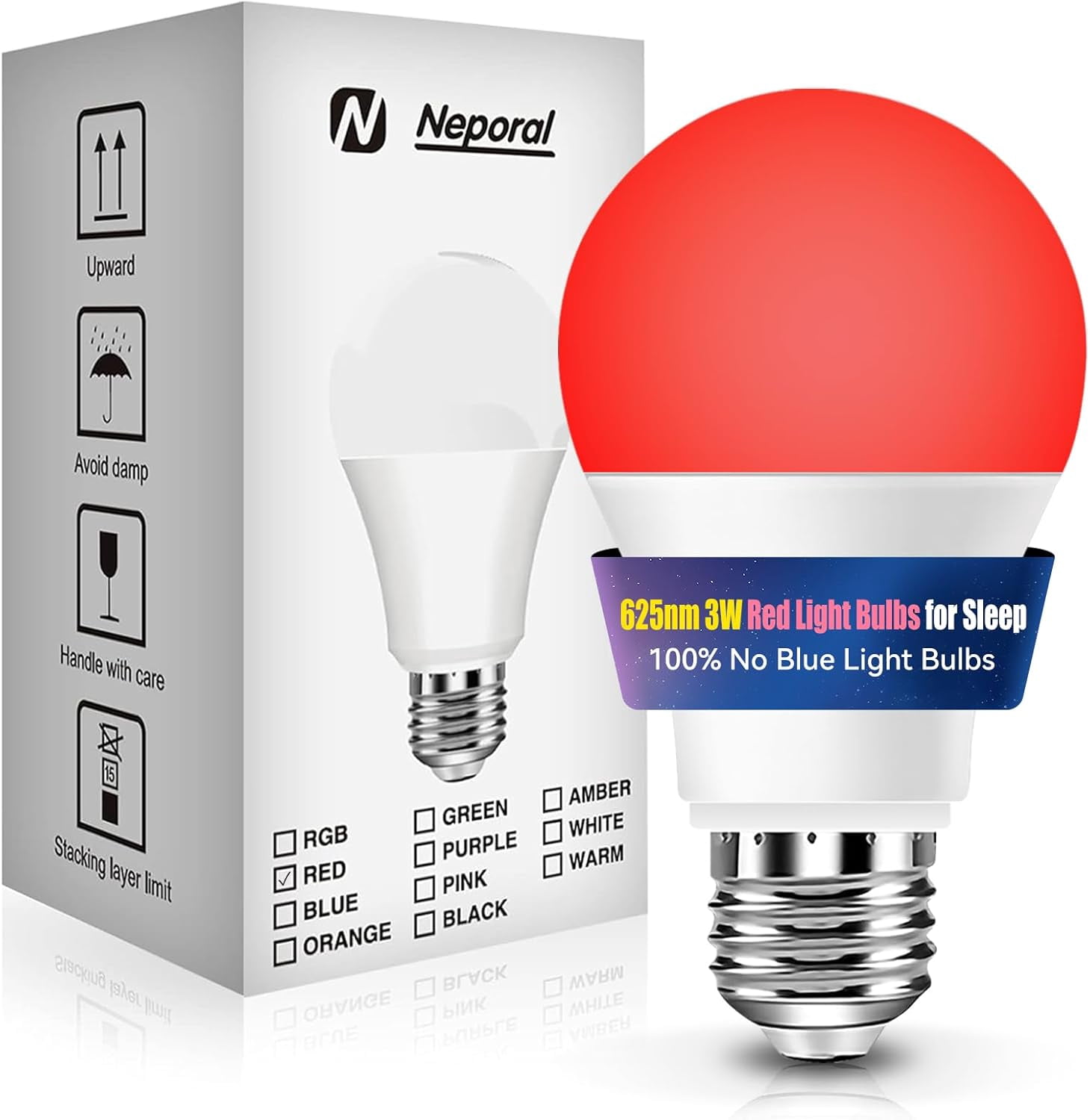 GOTHICANA BY EMP3W 625Nm Red Light Bulbs For Sleep, 100% Blue Light ...