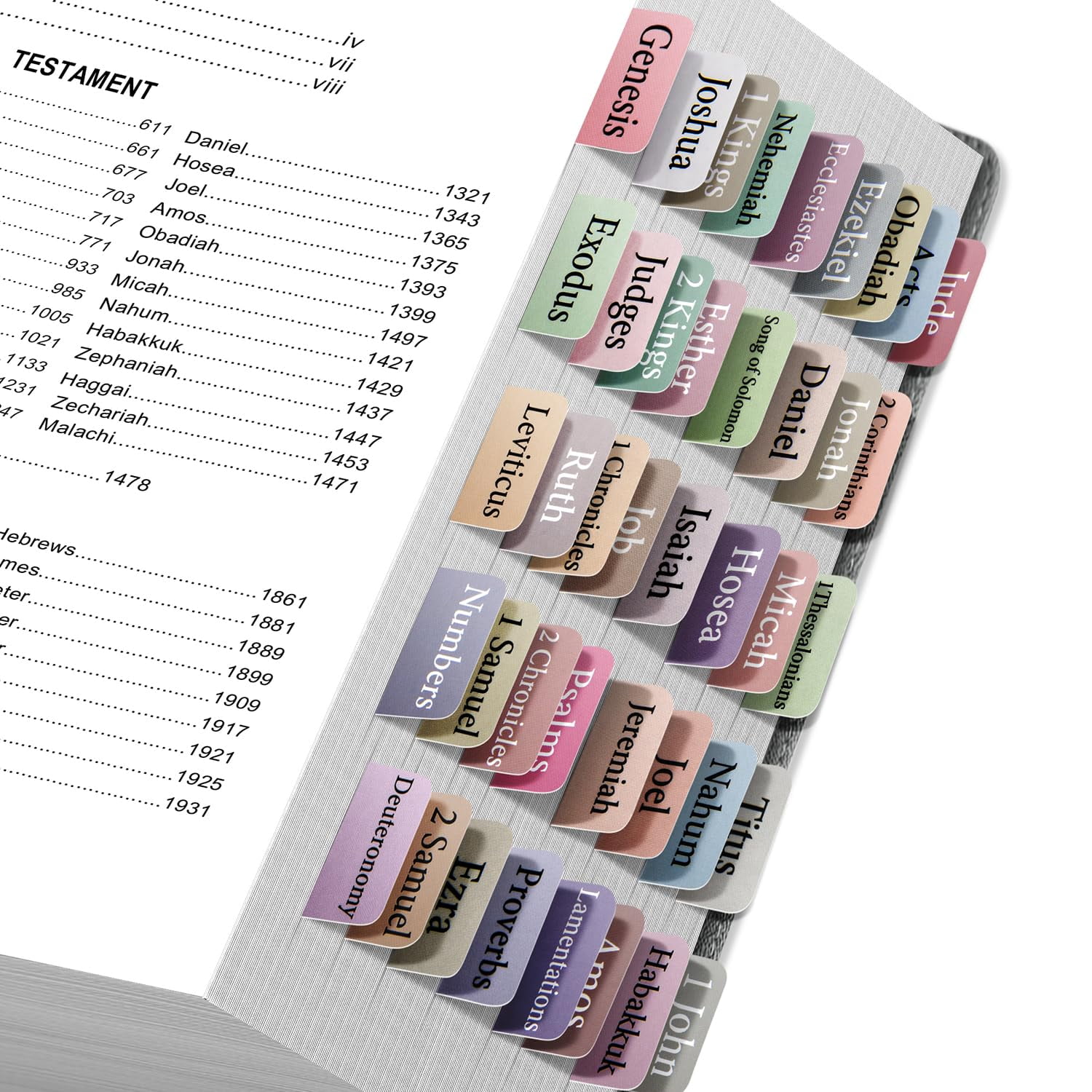 GOTIDEAL Bibel-Tabs 90 Stück - Laminierte Register Für Bibelstudium